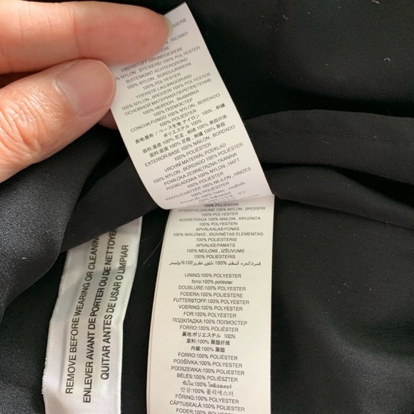 NWT Michael Michael Kors Embroiled Floral Dress Classic Black White 0 - Picture 8 of 8